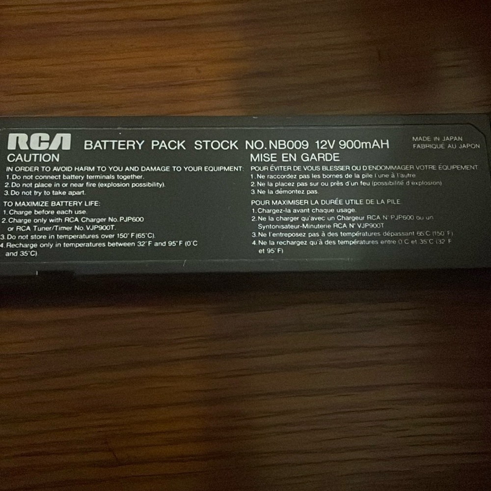 RCA battery pack